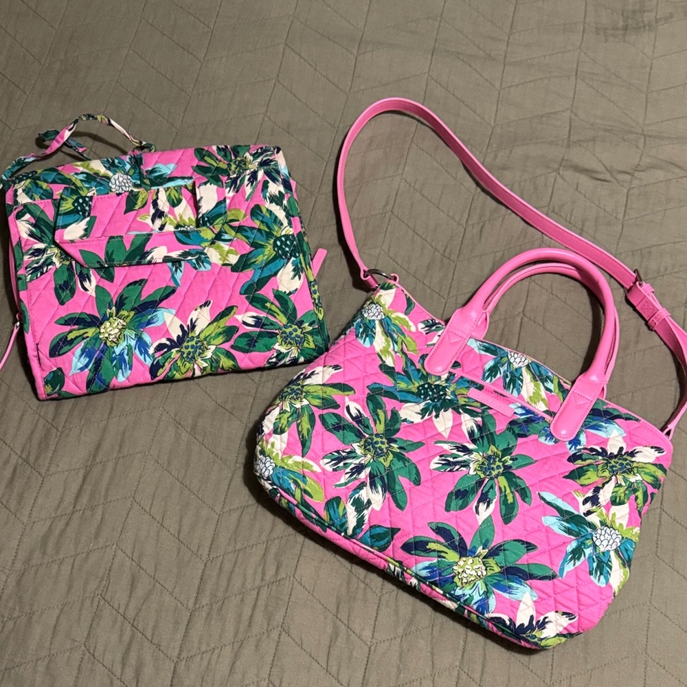 Vera Bradley Crossbody and Travel Toiletry Bag